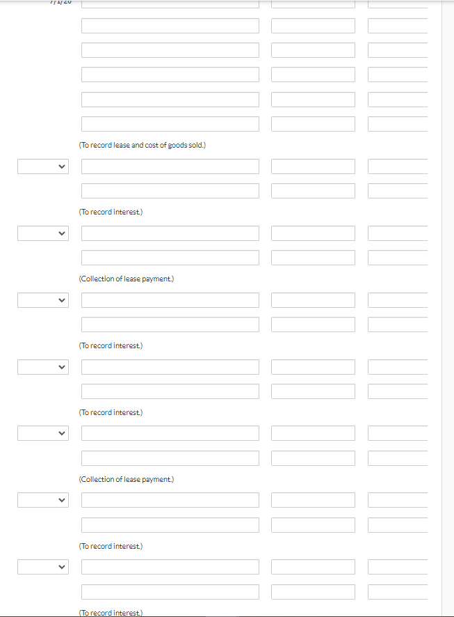 starting July 1, 2020 Bargain purchase option price at end of lease