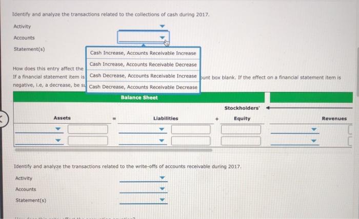 2017, EZ Tech Company's Accounts Receivable balance was $223,000, and the balance