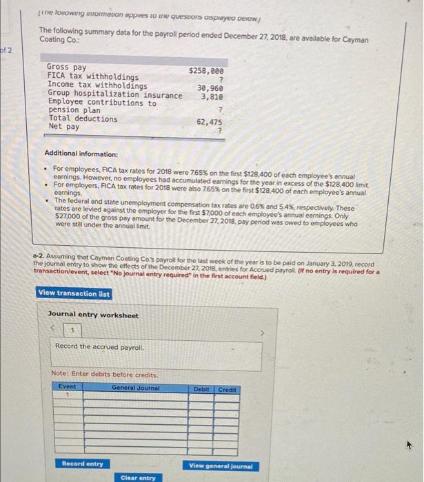 need help with this two part problem please line Jollowing normavon appies