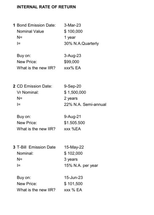 please answer all, the final interest rate should be in EAR. IMITEDMIAI