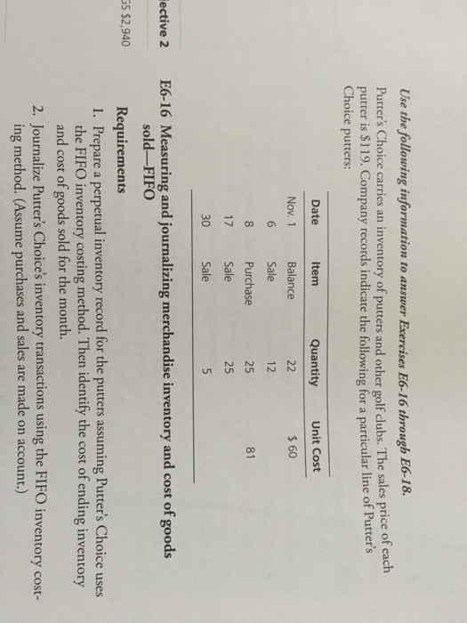  Use the following information to answer Exercises E6-16 through E6-18. rice