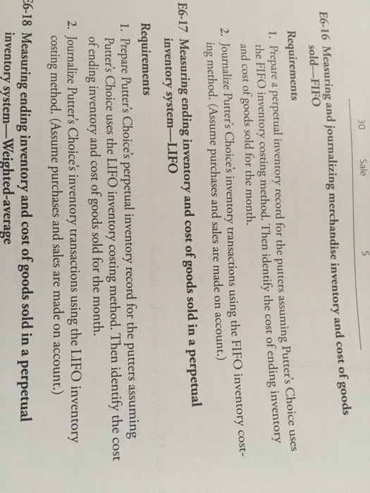 of each Putter's Choice carries an inventory of putters and other golf