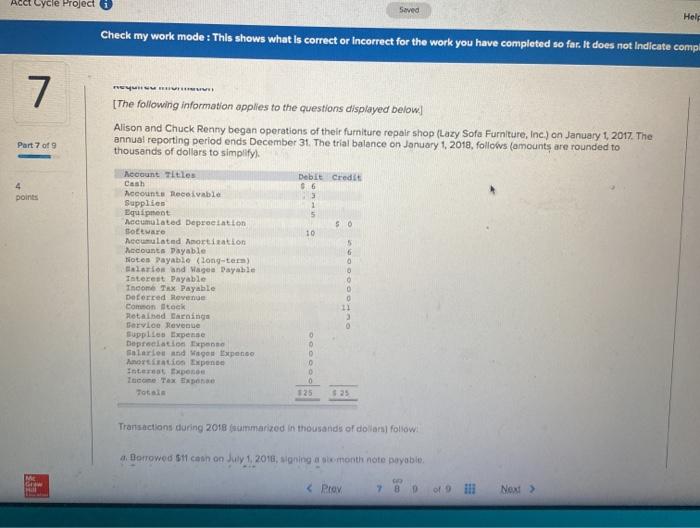 of 9 k. Amortization for 2018, $5. Supplies of $6 were counted