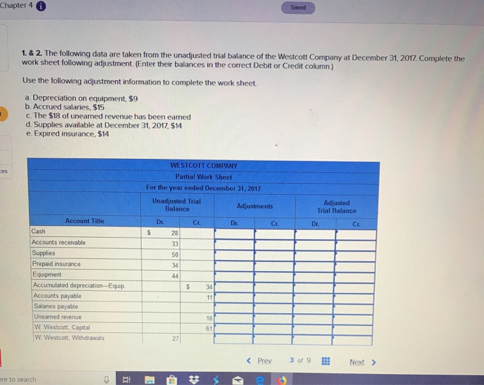  Chapter 4 Saved 1. & 2. The following data are taken