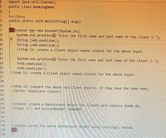 3 //step 1: A copy constructor that copies one client object to
