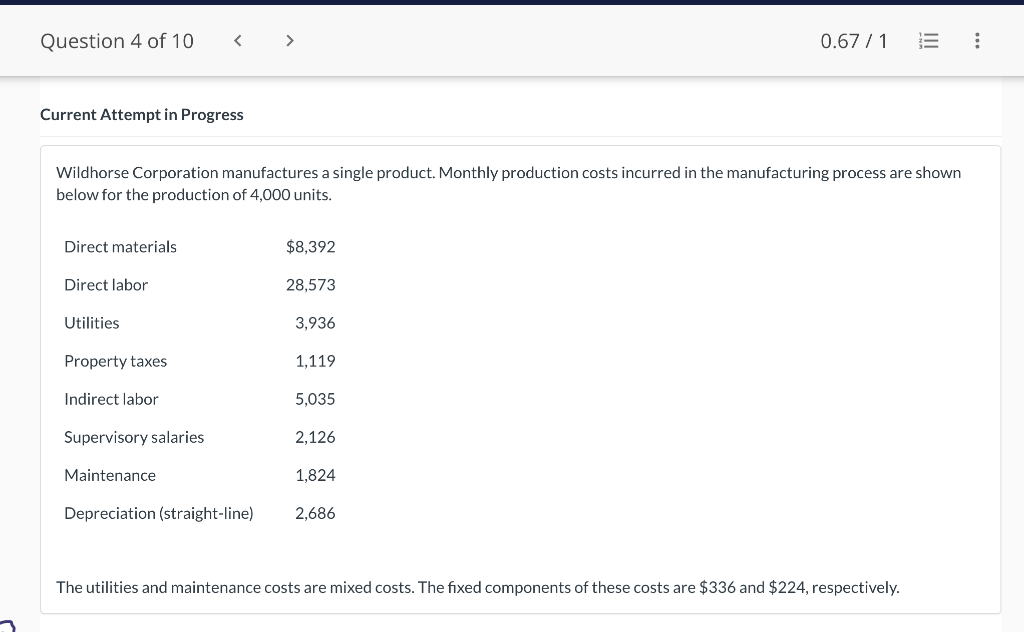 Explain how to solve last question please!! Current Attempt in Progress Wildhorse