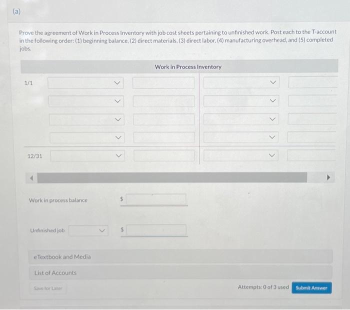 the job cost sheets of Blossom Company contained the following data. Other