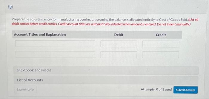 data: 1. Raw materials inventory totaled $18,600 on January 1. During the