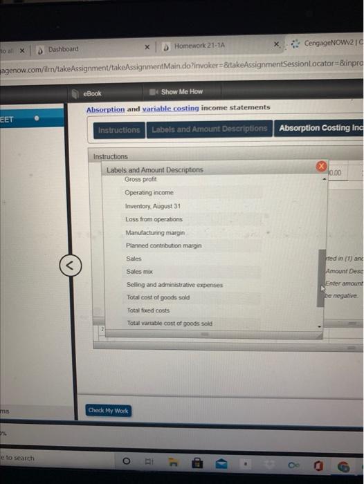 as follows | Sales $10.000000 Marfacturing costs Direct materials Director 56.400.000,00 10.000.00