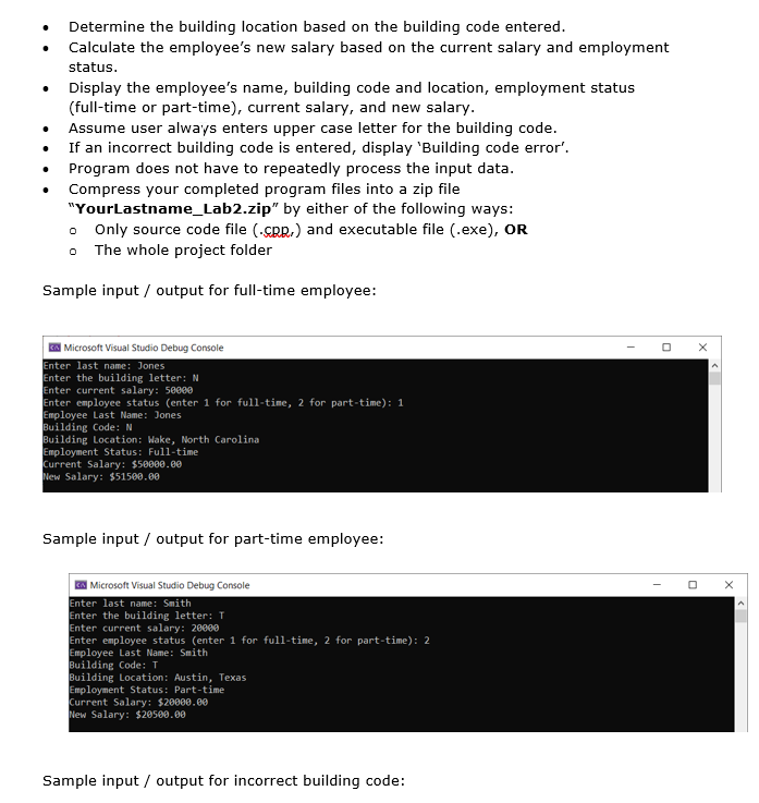 insert comments to the C++ code document. [10 pts] - Program must