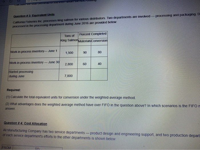  W e W illy CORETM totar over processing and packaging Question