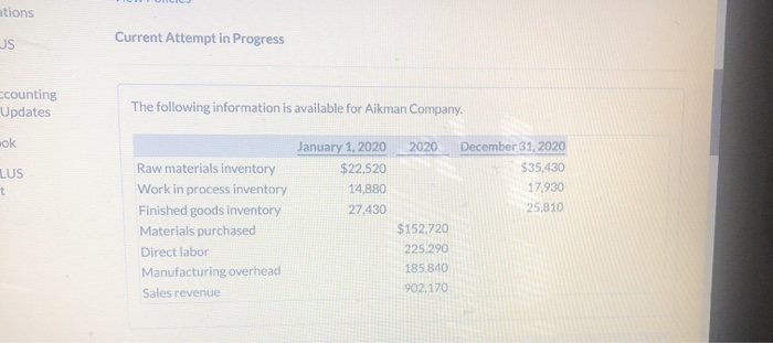  ations Current Attempt in Progress ccounting Updates The following information is