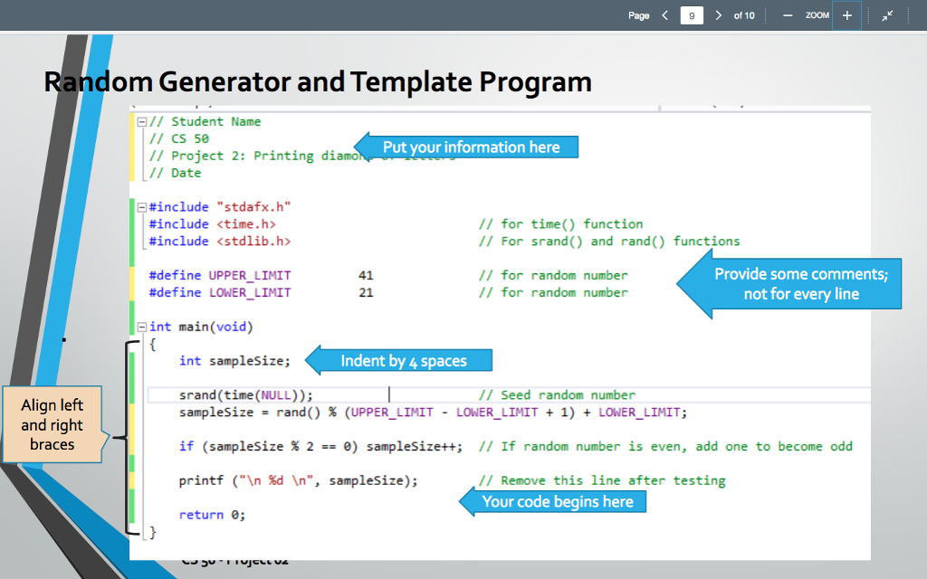 C Programing, Creating a Diamond Shape with Unique characters, here are the