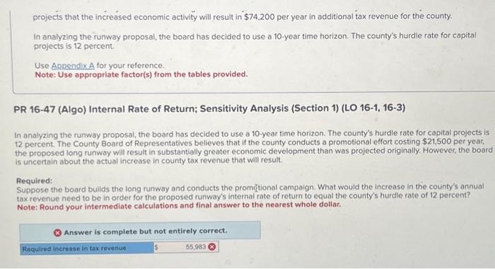 47 (Algo) [The following information applies to the questions displayed below.] Washington