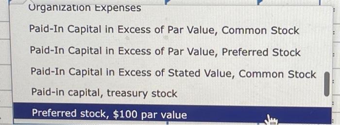 $20,500. The stock has a $0 per share stated value. 3. A