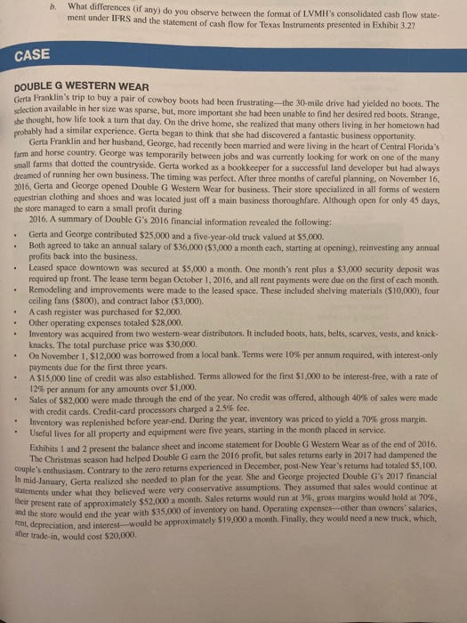  working through required 1,2,3 b. What differences (if any) do you