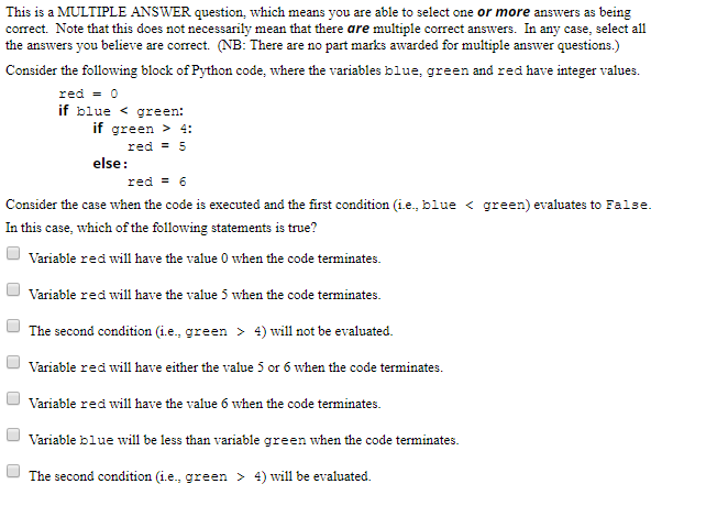  This is a MULTIPLE ANSWER question, which means you are able