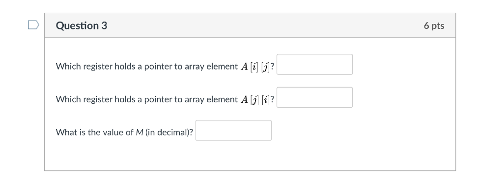 the elements of an M x M array, where M is a