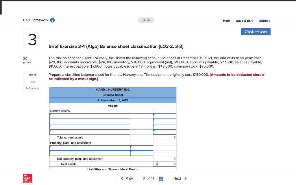  Ch3 Homework A Seved Help Save & Exit Submit Check my