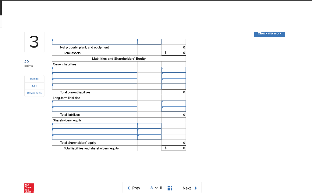work m. Brief Exercise 3-4 (Algo) Balance sheet classification (LO3-2, 3-3] 20