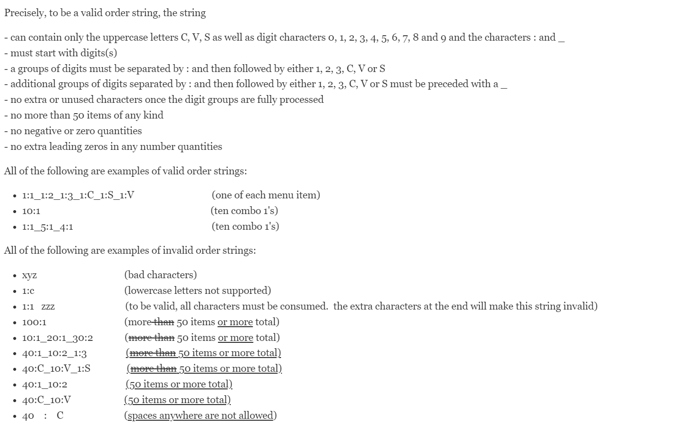 returns true if its parameter is a well-formed order string, and false