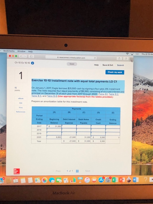 Window Help Thu 8:19 AM Ch 10 Ex 10-10 6 Help