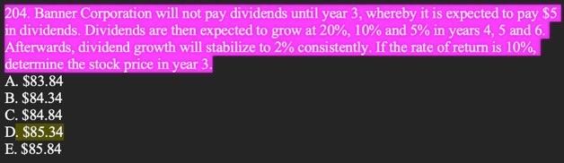 Correct answer is highlighted please show all the steps on how you