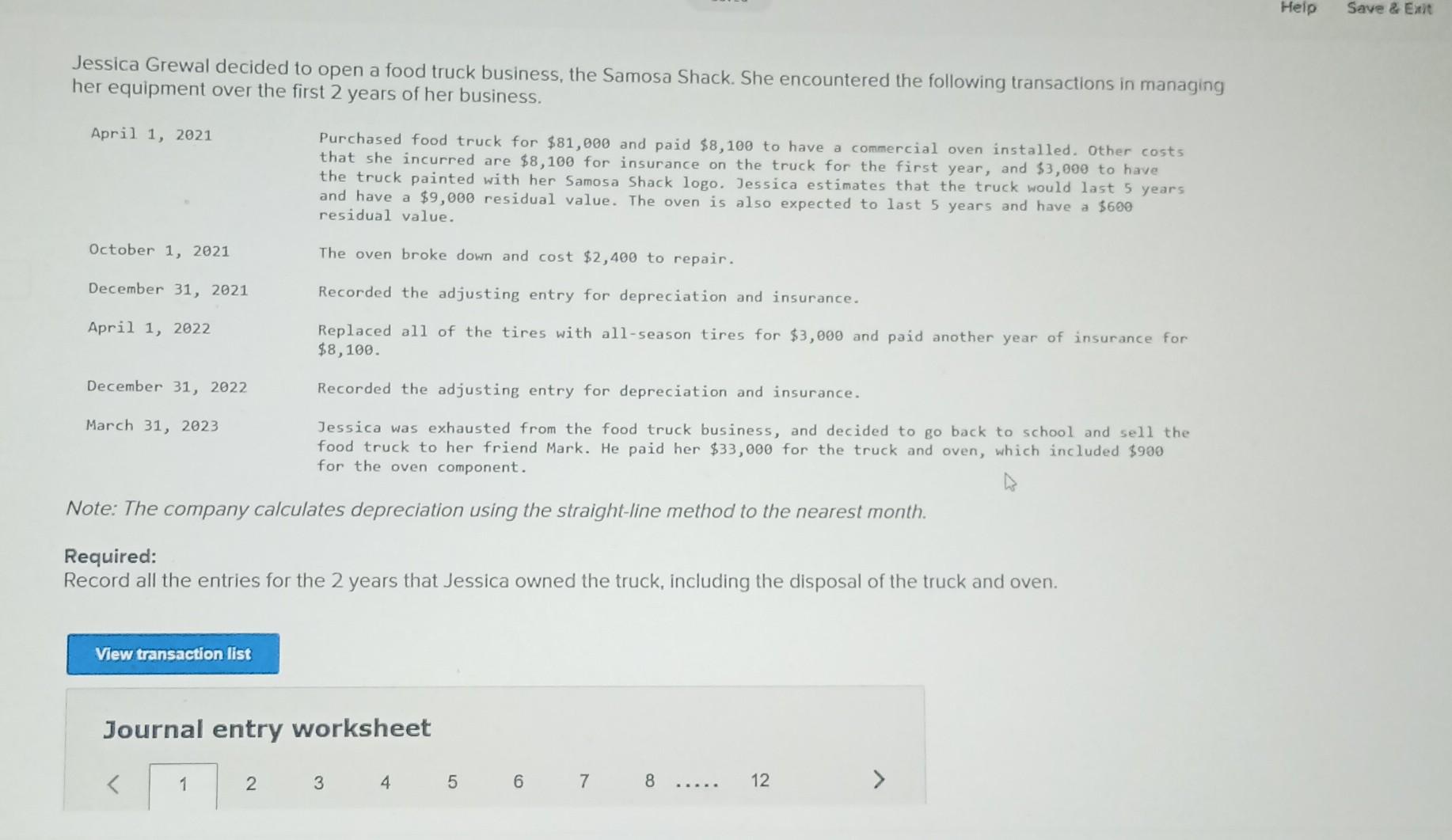  Journal entry worksheet 1 4 Record repairs for truck. Note: Enter
