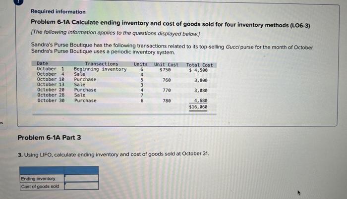 to the questions displayed below.] Sandra's Purse Boutique has the following transactions