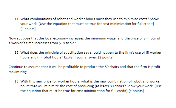 a firm that produces chairs and the firm receives an order for