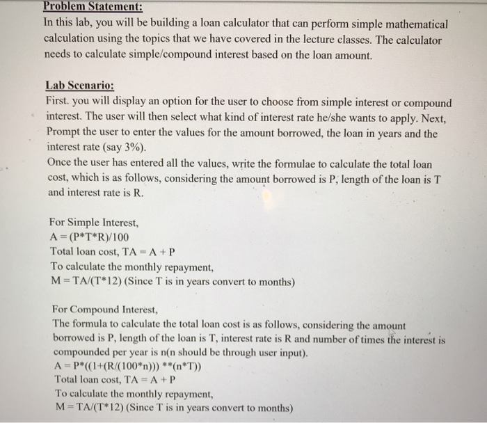  Problem Statement: In this lab, you will be building a loan