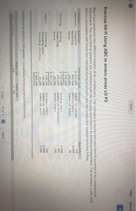  11 Help Save & Exercise 04-11 Using ABC to assess prices