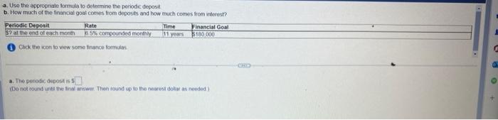 please answer A & B a. Uhe the approptiale formusis lo determine