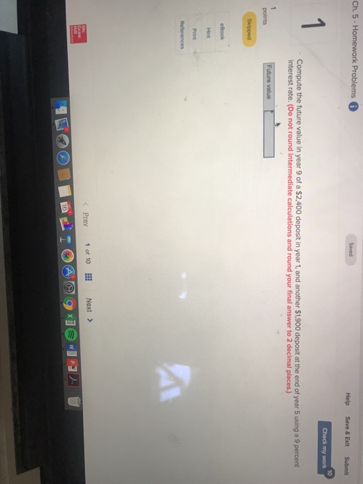  Ch. 5-Homework Problems Help Save & Exit Submit 10 Compute the