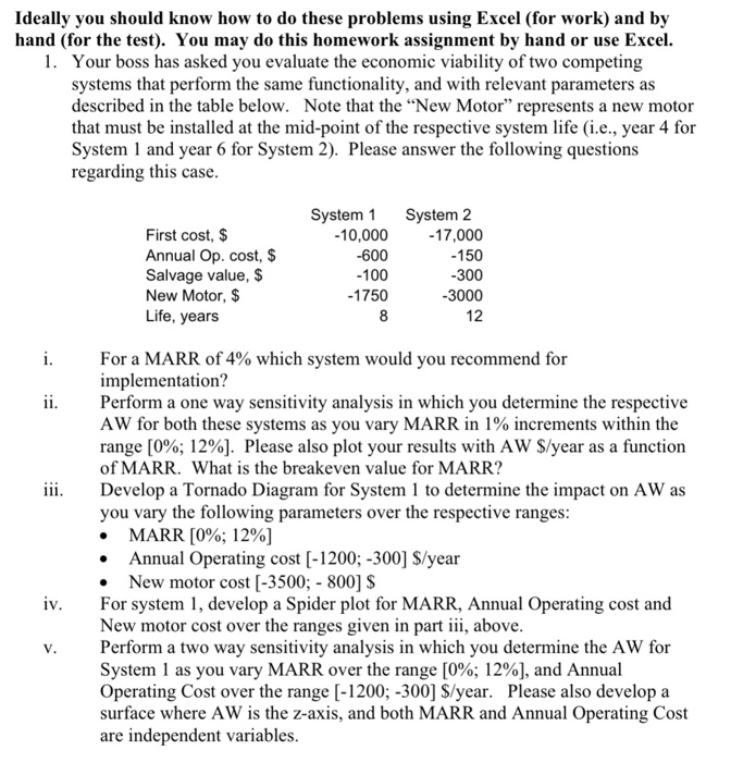  Ideally you should know how to do these problems using Excel