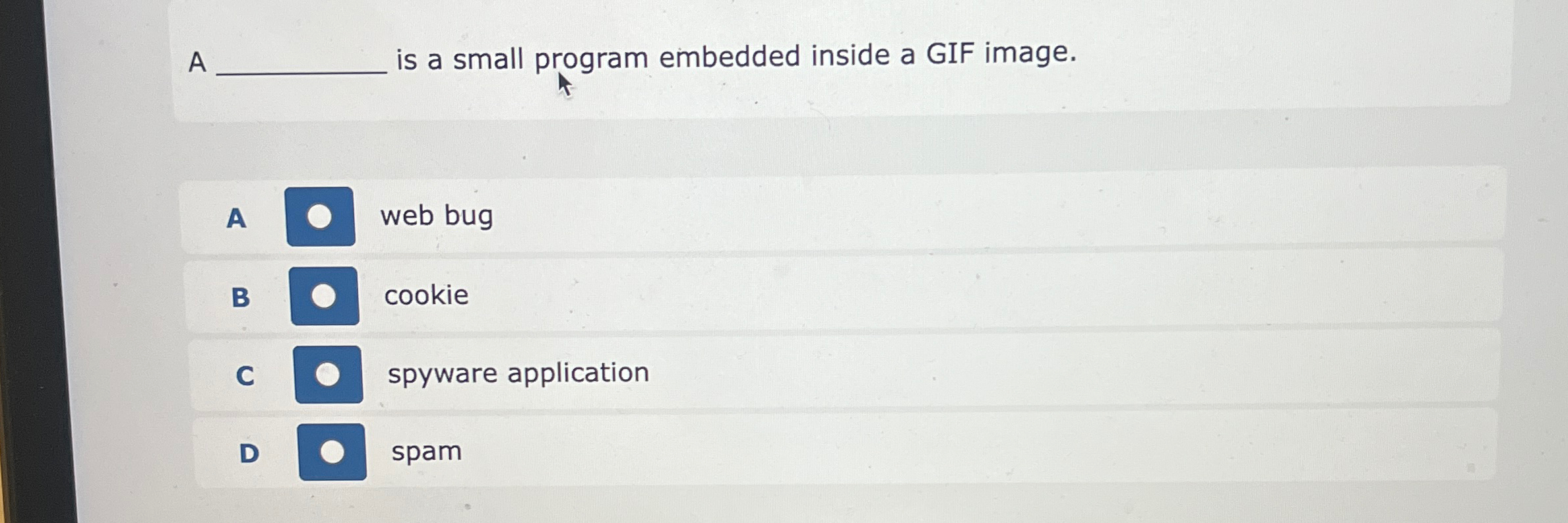  A q, is a small program embedded inside a GIF image.