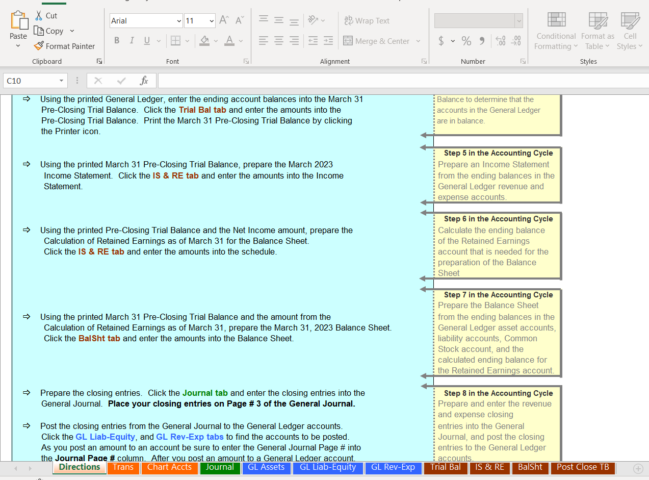 (top left) recording the March transactions you will be preparing a Pre-Closing