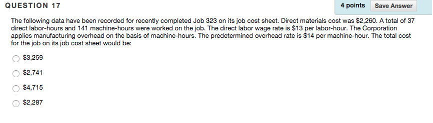 1-17 The following data have been recorded for recently completed Job 323