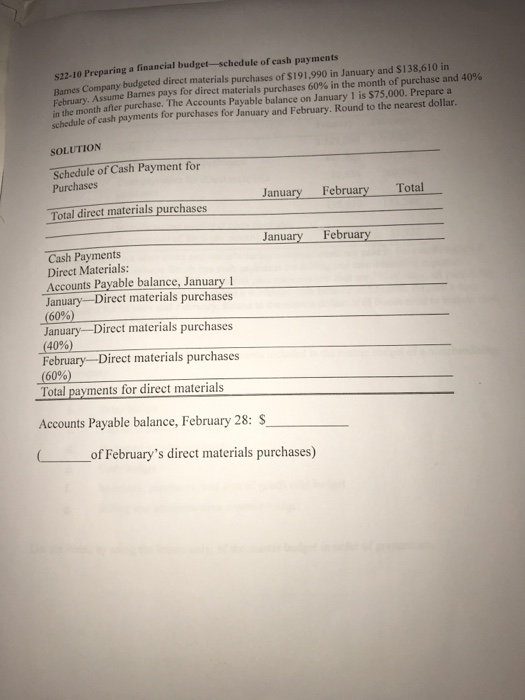 an operating budget-sales budget ewn Company manufactures luggage sets. Brown sells its