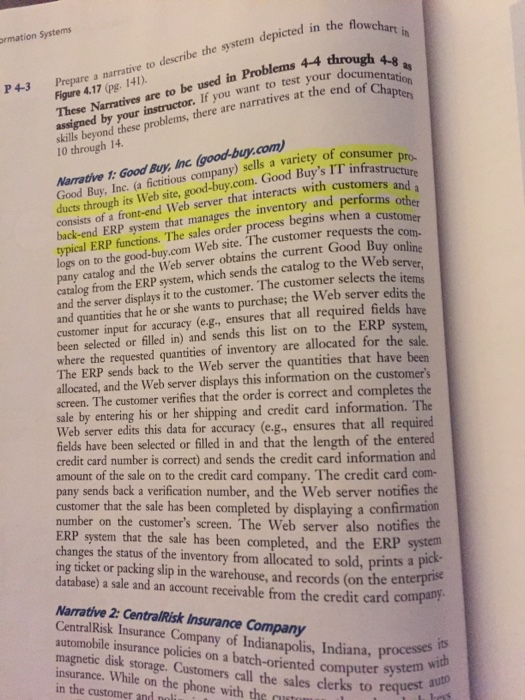 respect to the narrative #1 on page 140 called "Good Buy, Inc"