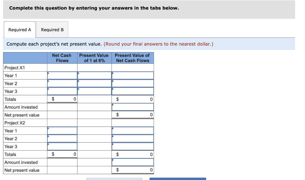 present value, profitability index LO P3 Following is information on two alternative