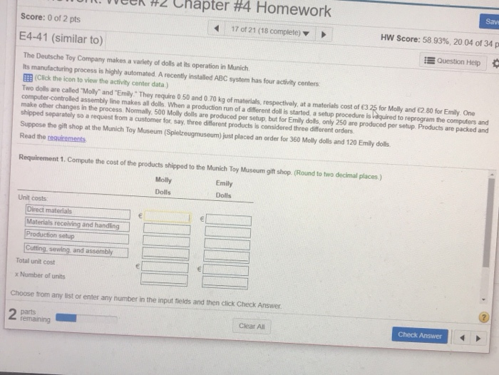  ', week #2 Chapter #4 Homework Save Score: 0 of 2