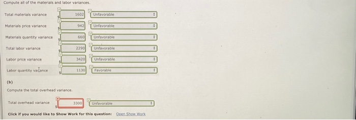 manufactures a single product. The standard cost per unit of product is
