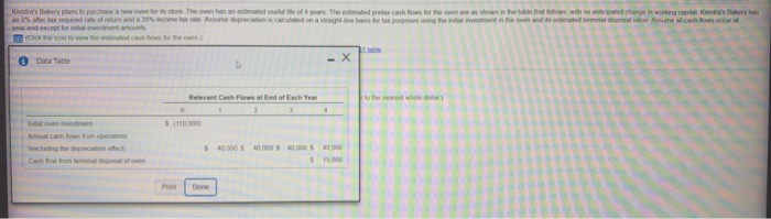 calculate:a) net present value b) payback period c) internal rade of return