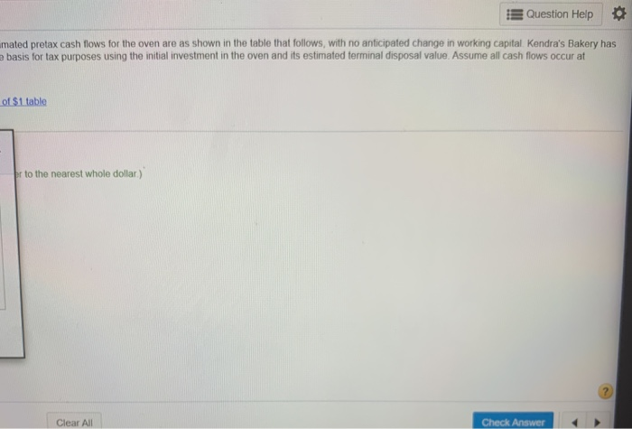 oven has an estmated unsel e of 4 years The estmated pretax