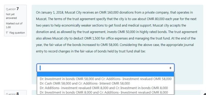 Marked out of 100 P Flag question In the year 2018, a