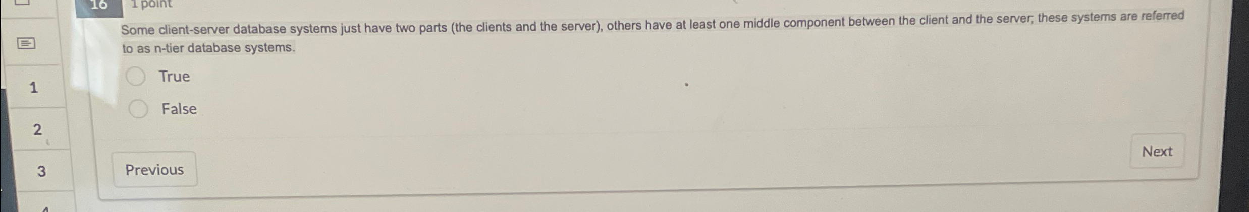  Some client-server database systems just have two parts (the clients and