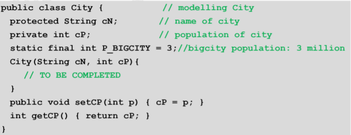Only consider the programme code given above and the comment information, answer