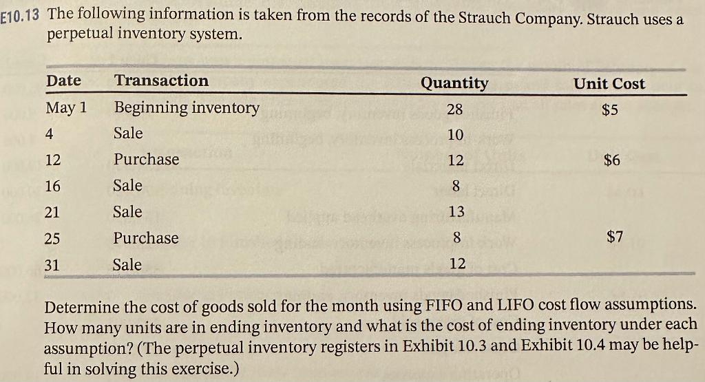 Introduction to Accounting An Integrated Approach Eighth Edition Chapter 10 E10.13 13