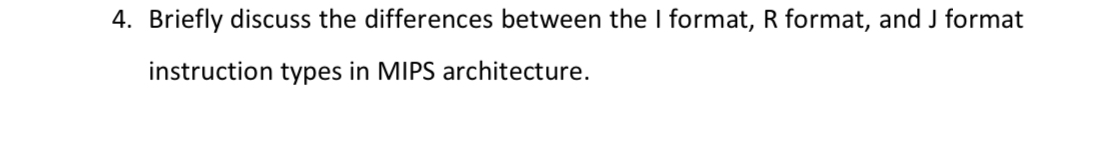  Briefly discuss the differences between the I format, R format, and